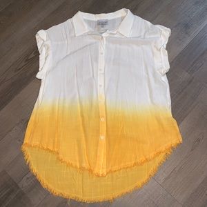 Yellow Dipped button down